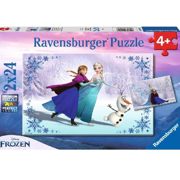 New sealed Ravensburger-2 X 24 Piece Puzzle Disney Frozen -Sisters Always - Picture 1 of 15